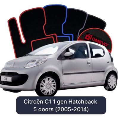 Velúrové autokoberce OMEVO pre Citroën C1 1 gen Hatchback 5 dverí (2005-2014)