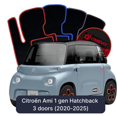 Velúrové autokoberce OMEVO pre Citroën Ami 1 gen Hatchback 3 dvere (2020-2025)