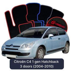 Velúrové autokoberce OMEVO pre Citroën C4 1 gen Hatchback 3 dvere (2004-2010)