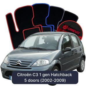 Velúrové autokoberce OMEVO pre Citroën C3 1 gen Hatchback 5 dverí (2002-2009)