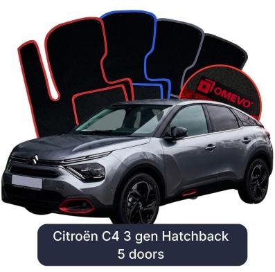 Velúrové autokoberce OMEVO pre Citroën C4 3 gen Hatchback 5 dverí (2020-2025)