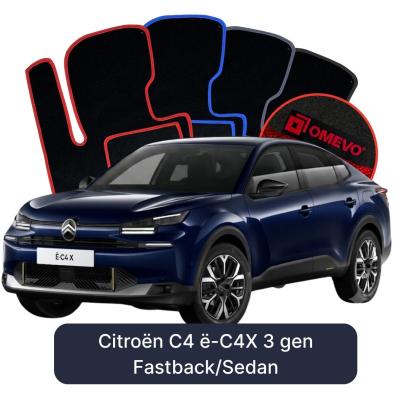 Velúrové autokoberce OMEVO pre Citroën C4 ë-C4X 3 gen Sedan (2022-2025)
