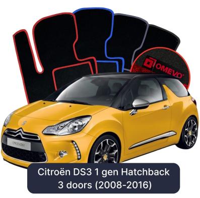 Velúrové autokoberce OMEVO pre Citroën DS3 1 gen Hatchback 3 dvere (2008-2016)