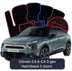 Velúrové autokoberce OMEVO pre Citroën C4 ë-C4 3 gen Hatchback 5 dverí (2020-2025)