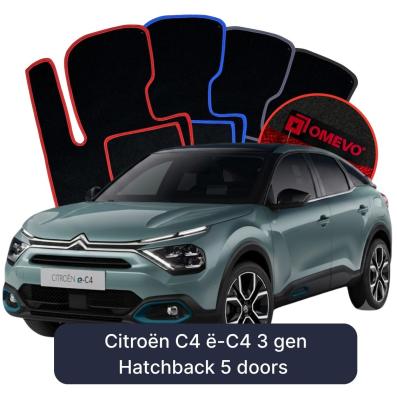 Velúrové autokoberce OMEVO pre Citroën C4 ë-C4 3 gen Hatchback 5 dverí (2020-2025)