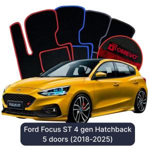 Velúrové autokoberce OMEVO pre Ford Focus ST 4 gen Hatchback 5 dverí (2018-2025)