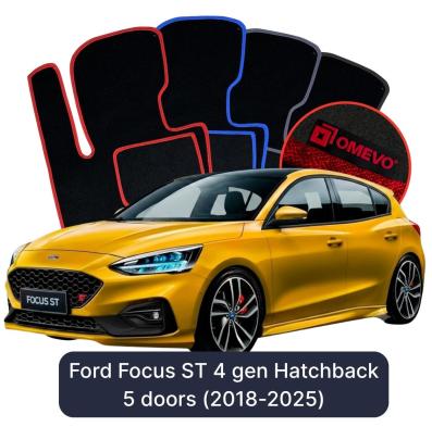 Velúrové autokoberce OMEVO pre Ford Focus ST 4 gen Hatchback 5 dverí (2018-2025)