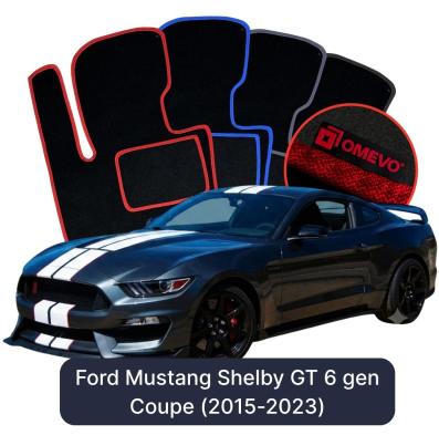 Velúrové autokoberce OMEVO pre Ford Mustang Shelby GT 6 gen Kupé (2015-2023)