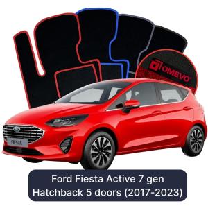 Velúrové autokoberce OMEVO pre Ford Fiesta Active 7 gen Hatchback 5 dverí (2017-2023)