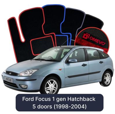 Velúrové autokoberce OMEVO pre Ford Focus 1 gen Hatchback 5 dverový (1998-2004)