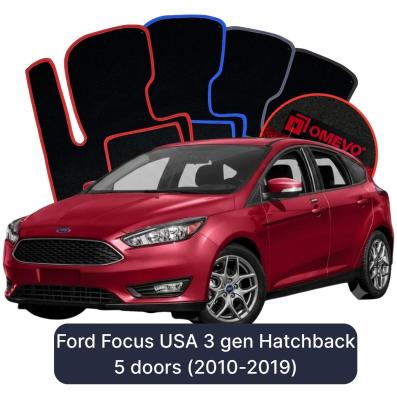 Velúrové autokoberce OMEVO pre Ford Focus USA 3 gen Hatchback 5 dverí (2010-2019)