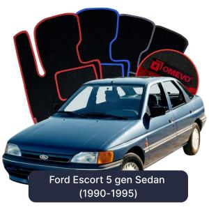Velúrové autokoberce OMEVO pre Ford Escort 5 gen Sedan (1990-1995)