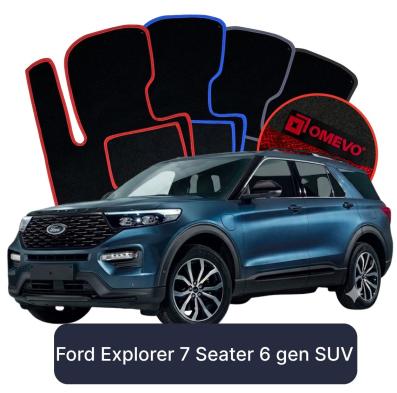 Velúrové autokoberce OMEVO pre Ford Explorer 7-miestny 6 gen SUV (2019-2025)