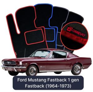 Velúrové autokoberce OMEVO pre Ford Mustang Fastback 1 gen Fastback (1964-1973)