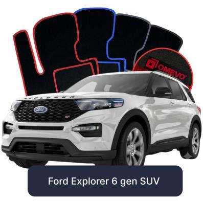 Velúrové autokoberce OMEVO pre Ford Explorer 6 gen SUV (2019-2025)