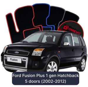 Velúrové autokoberce OMEVO pre Ford Fusion Plus 1 gen Hatchback 5 dverí (2002-2012)