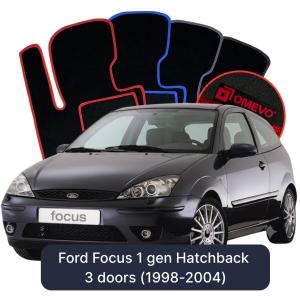 Velúrové autokoberce OMEVO pre Ford Focus 1 gen Hatchback 3 dvere (1998-2004)