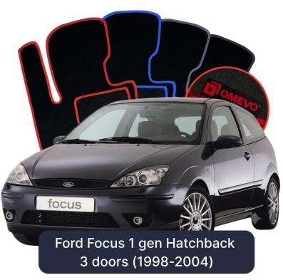 Velúrové autokoberce OMEVO pre Ford Focus 1 gen Hatchback 3 dvere (1998-2004)