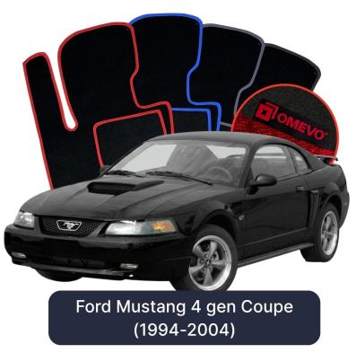 Velúrové autokoberce OMEVO pre Ford Mustang 4 gen Kupé (1994-2004)