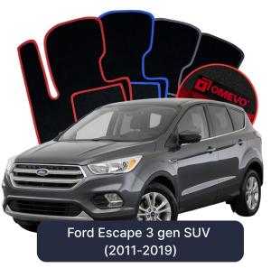 Velúrové autokoberce OMEVO pre Ford Escape 3 gen SUV (2011-2019)