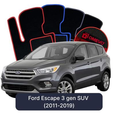 Velúrové autokoberce OMEVO pre Ford Escape 3 gen SUV (2011-2019)