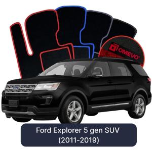 Velúrové autokoberce OMEVO pre Ford Explorer 5 gen SUV (2011-2019)
