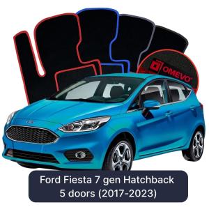 Velúrové autokoberce OMEVO pre Ford Fiesta 7 gen Hatchback 5 dverí (2017-2023)
