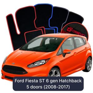 Velúrové autokoberce OMEVO pre Ford Fiesta ST 6 gen Hatchback 5 dverí (2008-2017)