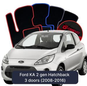 Velúrové autokoberce OMEVO pre Ford KA 2 gen Hatchback 3 dvere (2008-2016)