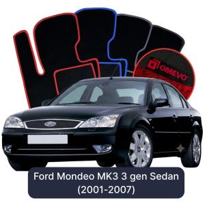 Velúrové autokoberce OMEVO pre Ford Mondeo MK3 3 gen Sedan (2001-2007)