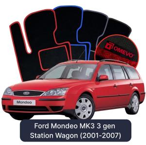 Velúrové autokoberce OMEVO pre Ford Mondeo MK3 3 gen Kombi (2001-2007)