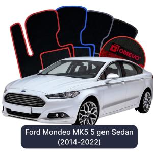 Velúrové autokoberce OMEVO pre Ford Mondeo MK5 5 gen Sedan (2014-2022)
