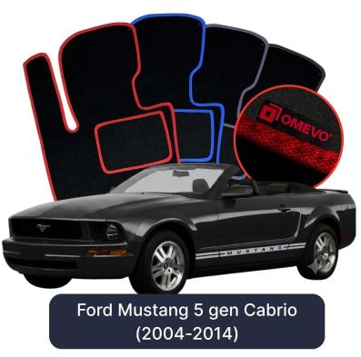 Velúrové autokoberce OMEVO pre Ford Mustang 5 gen Cabrio (2004-2014)