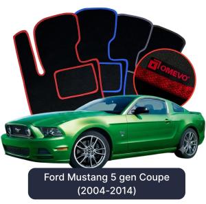 Velúrové autokoberce OMEVO pre Ford Mustang 5 gen Kupé (2004-2014)