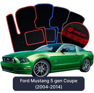 Velúrové autokoberce OMEVO pre Ford Mustang 5 gen Kupé (2004-2014)