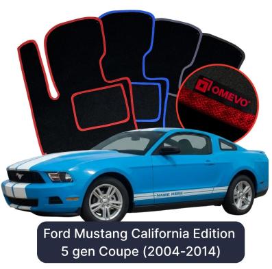 Velúrové autokoberce OMEVO pre Ford Mustang California Edition 5 gen Kupé (2004-2014)