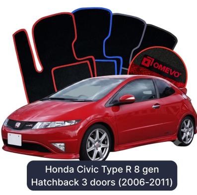 Velúrové autokoberce OMEVO pre Honda Civic Type R 8 gen Hatchback 3 dvere (2006-2011)