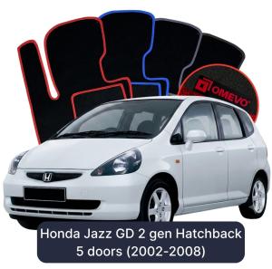 Velúrové autokoberce OMEVO pre Honda Jazz GD 1 gen Hatchback 5 dverí (2002-2008)