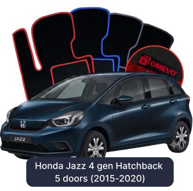 Velúrové autokoberce OMEVO pre Honda Jazz 3 gen Hatchback 5 dverí (2015-2020)