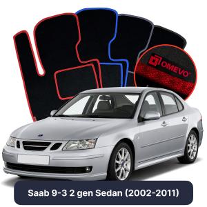 Velúrové autokoberce OMEVO pre Saab 9-3 2 gen Sedan (2002-2011)