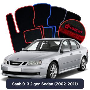 Velúrové autokoberce OMEVO pre Saab 9-3 2 gen Sedan (2002-2011)
