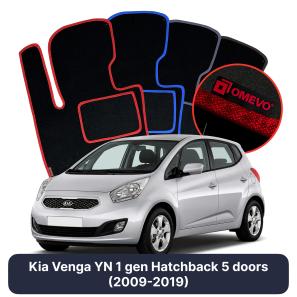 Velúrové autokoberce OMEVO pre Kia Venga YN 1 gen Hatchback 5 dverí (2009-2019)
