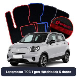 Velúrové autokoberce OMEVO pre Leapmotor T03 1 gen Hatchback 5 dverí (2024-2025)