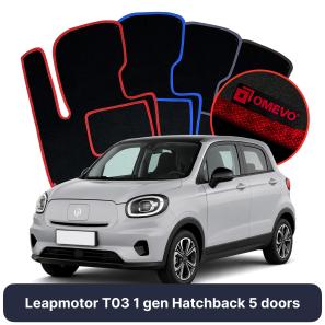 Velúrové autokoberce OMEVO pre Leapmotor T03 1 gen Hatchback 5 dverí (2024-2025)
