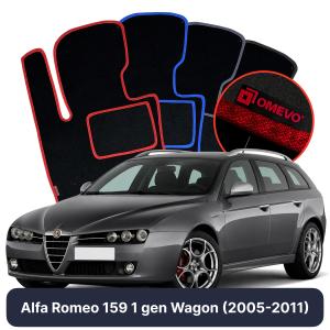 Velúrové autokoberce OMEVO pre Alfa Romeo 159 1 gen Kombi (2005-2011)