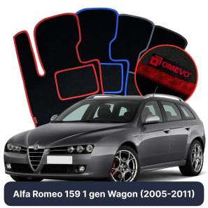 Velúrové autokoberce OMEVO pre Alfa Romeo 159 1 gen Kombi (2005-2011)