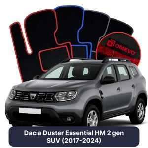 Velúrové autokoberce OMEVO pre Dacia Duster Essential HM 2 gen SUV (2017-2024)