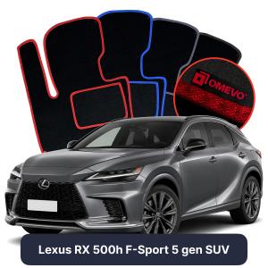 Velúrové autokoberce OMEVO pre Lexus RX 500h F-Sport 5 gen SUV (2022-2025)