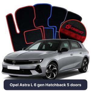 Velúrové autokoberce OMEVO pre Opel Astra L 6 gen Hatchback 5 dverí (2022-2025)