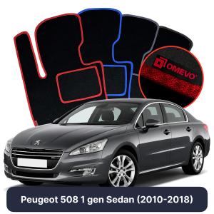 Velúrové autokoberce OMEVO pre Peugeot 508 1 gen Sedan (2010-2018)